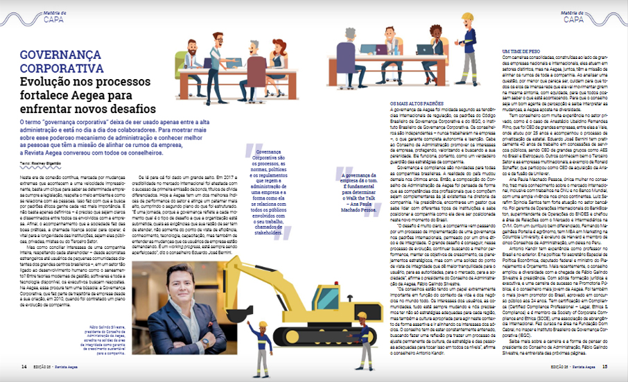 GOVERNANÇA CORPORATIVA - Aegea inicia uma nova etapa GOVERNANÇA CORPORATIVA - Aegea inicia uma nova etapa