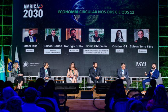Édison Carlos, presidente do Instituto Aegea, debate sobre economia circular no Fórum Ambição 2030